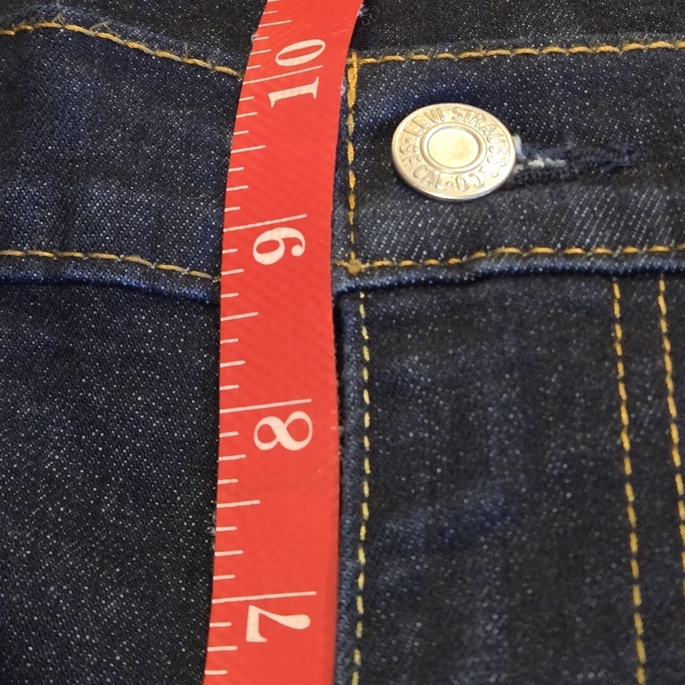 Levi’s 511 Mens 32x32 Dark Wash Slim Straight Stretch Jeans 32x30.25 Actual - Picture 14 of 16